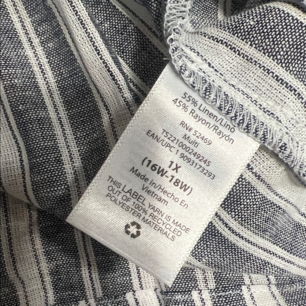 Terra & Sky Navy and White Striped Blouse - Picture 6 of 7